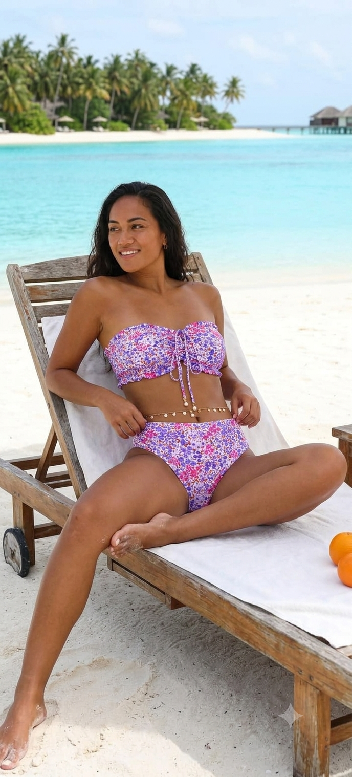 Bikini Maldivas Flower Summer